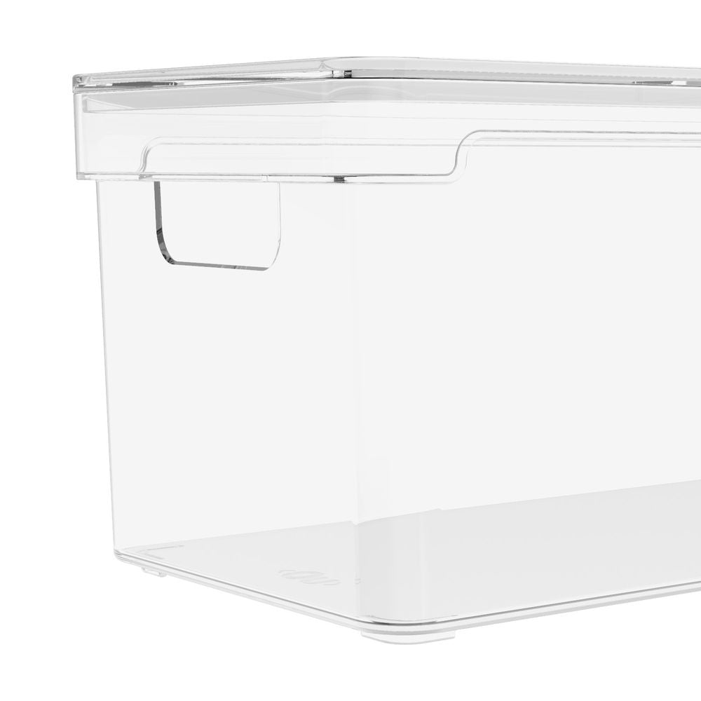 Organizador de despensa clear con tapa 30x15x13 cm – CasaChic